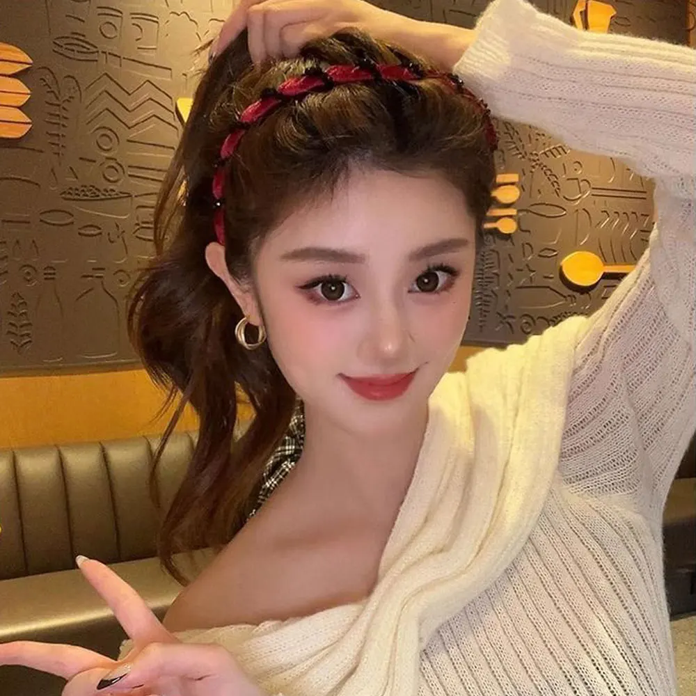 빈티지 하이 두개골 인공 진주 헤어밴드, 우아한 진주 머리띠