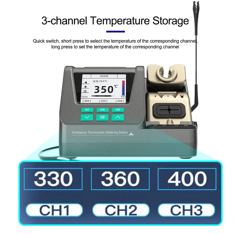 FMchip GVM H3 3 in 1 Soldering Station C210/T245/T115 Handle 80W Mobile Phone Repair Tools Professional Welding Rework Station 2