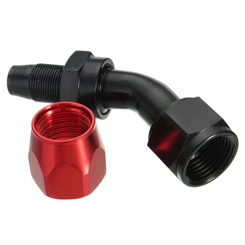 10PCS Universal AN4 AN6 AN8 AN10 AN12 Straight 45 90 180 Degree Oil Fuel Swivel Hose End Fitting CPE Oil Hose End Adaptors