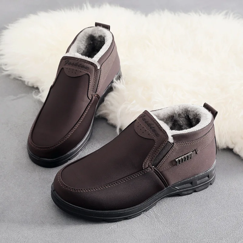 Big Size Snow Boot Men Cotton Shoes Middle-aged and Elderly Winter