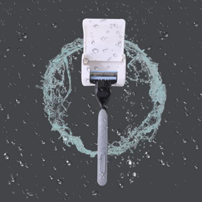 Men Razor Hanger Shaver Holder Storage Bathroom Accessories Plastic Hook Wall Suction Cup Brush Blade Holder razor holder,razor storage box,shaver charger holder