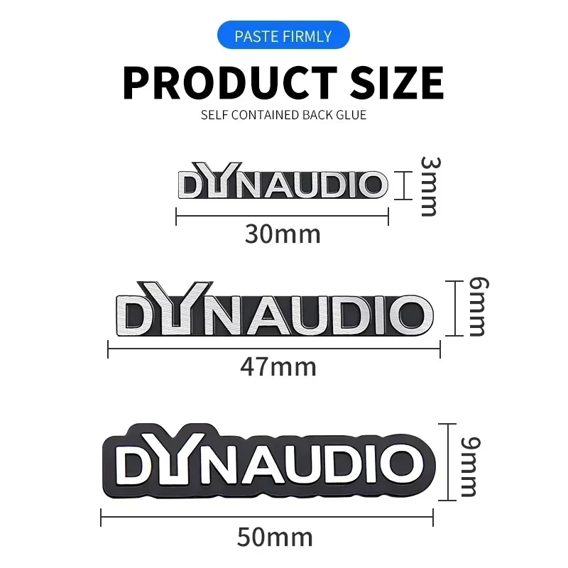 5pcs/10pcs high-quality Metal Dynaudio logo car Hi-Fi Speaker