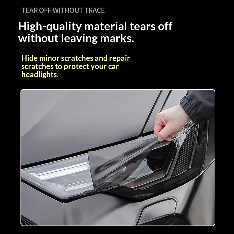 Gloss trasparente luce nera fumo pellicola in PVC tinta faro fanale posteriore pellicola avvolgente pellicola adesiva copertura pellicola corazzata per auto - immagine 4