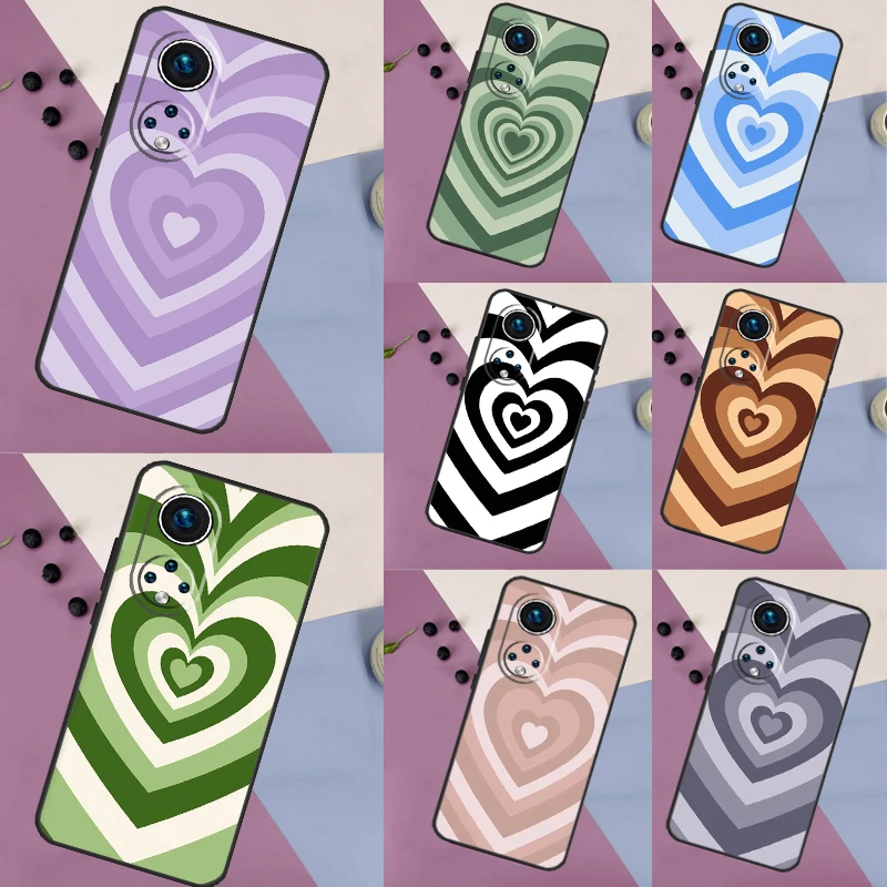 Sage Green Coffee Love Heart Latte Case Per Honor X9A X9B X8A X7A X6A X6 X7 X8 X9 8X 9X Honor 90 Lite 70 50 Magic 5 Pro Cover