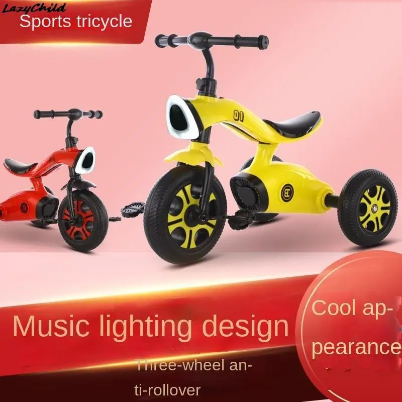 Baby Tricycle Children's Light Music Pedal Portable Bike