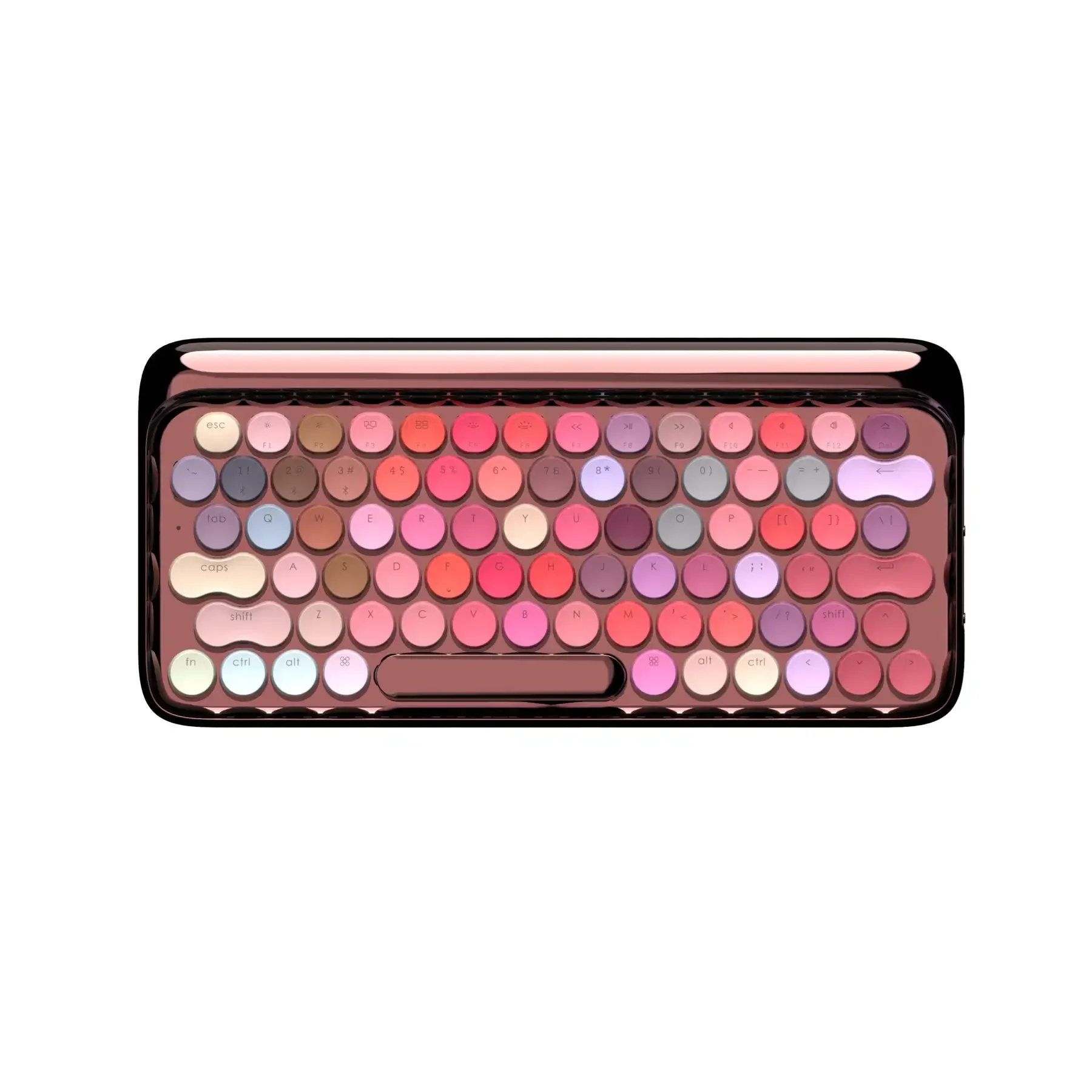 女性用Bluetooth付きメカニカルキーボード5.1,ピンクゴールド