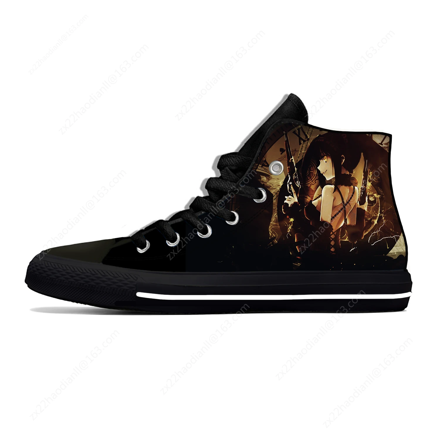 Anime Date A Live Tokisaki Kurumi Casual Cloth Fashion 3D Print High Top Canvas Shoes Men Women Lightweight Breathable Sneakers
