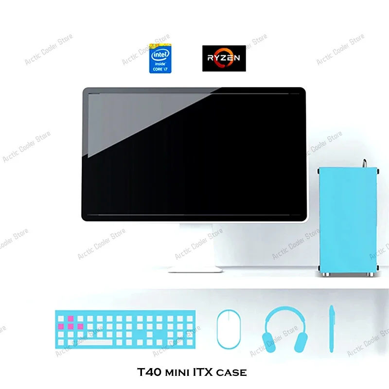 MOD Mini ITX Computer Case Cartoon Colorful Desktop Gabinete Gamer Cabinet Water Cooling DIY Chassis Support SFX/SFX-L PSU