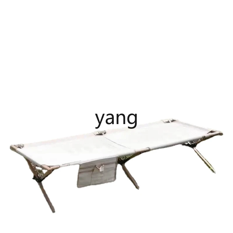 

CX Camp Bed Outdoor Portable Recliner Escort Single Office Lunch Break Outdoor Solid Wood Folding Bed