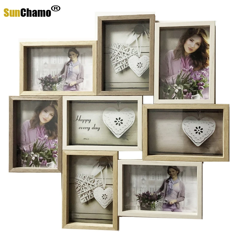 6/7/8 Picture Frames Antique Wall Tabletop Frame Display Pictures Wall  Combination Photos Frame Home Decors Product B03E - AliExpress