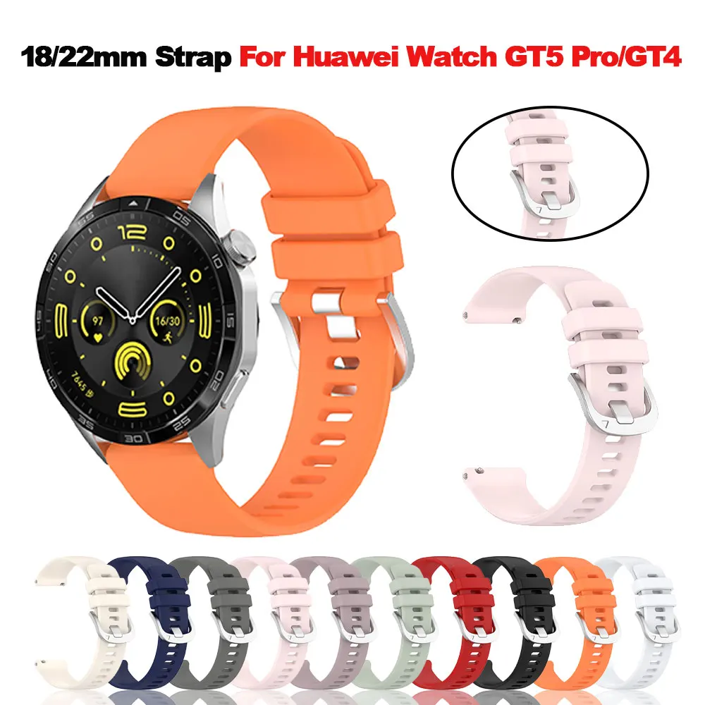 Versatile Silicone Sports Watch Strap - 18mm/22mm