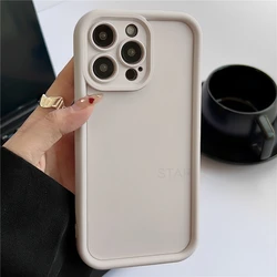 Matte Soft Silicone Airbag Shockproof Back Cover for Xiaomi Mi 11 Lite 5G Ne & 11i (Beige)