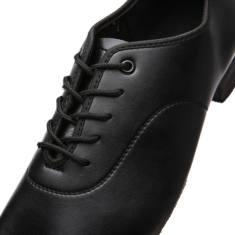 Diplip Men Latin Dance Shoes Modern Tango Salsa Leather Ballroom Shoes Square Heels Children Man Sneaker Jazz Back White Color 6