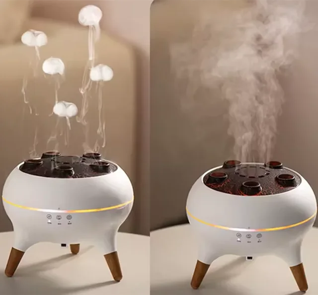Dynamic Jellyfish Air Humidifier 250ml Essential Oil Diffuser Remote Control Bedroom Humidifier With 7 Colorful Night Lights 2
