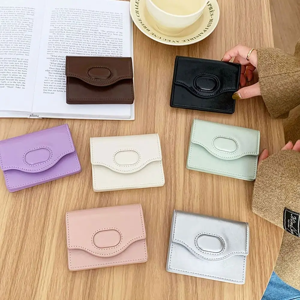 

Large Capacity Short Wallet Fashion PU Leather Multi-function Small Purse Money Bag Women Ladies