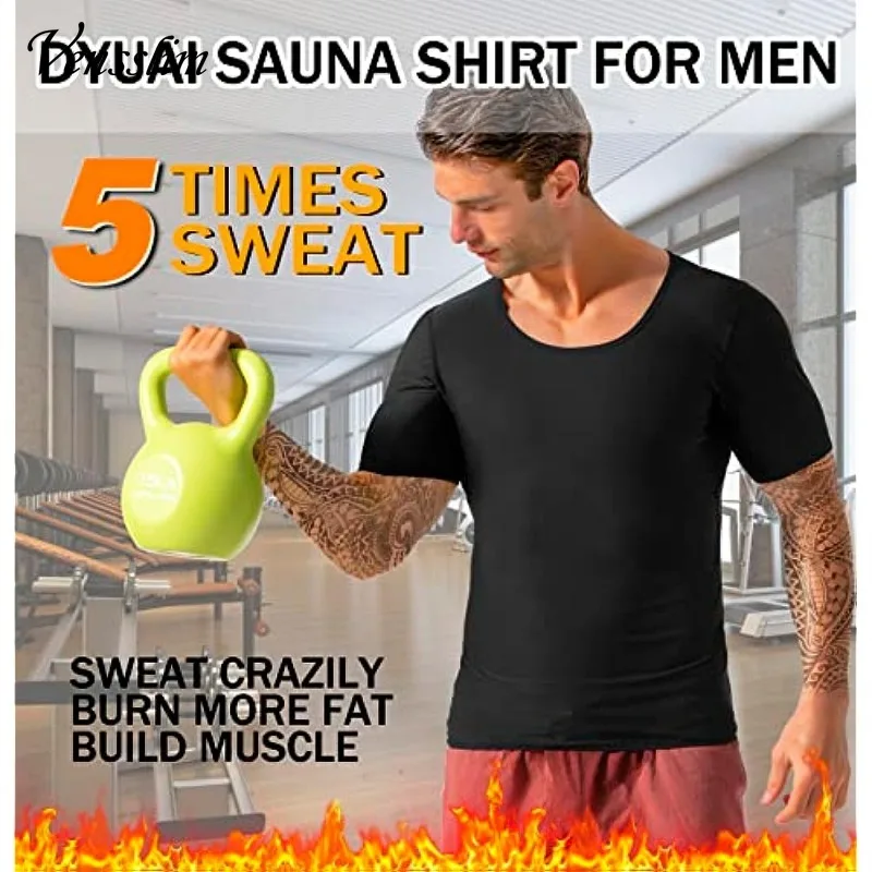 Mens Compression Shirt Slimming Body Shaper Waist Trainer Workout Abs Abdomen Undershirts Sweat Sauna Shapewear Thermo Corset