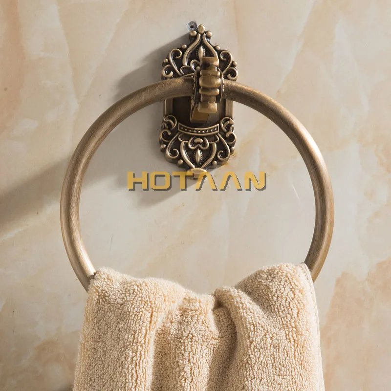 Bathroom Towel Ring Holder Aluminium Wall Mounted Round for Bathroom Accessories