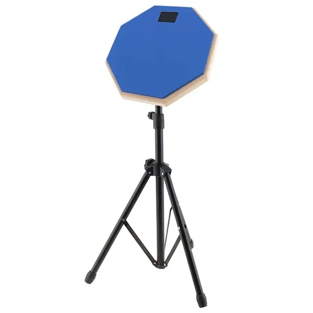 8-inch Drum Kit Wooden Drum Rubber Mat Beginner Training, Musical Percussion Instrument with Adjustable Stand