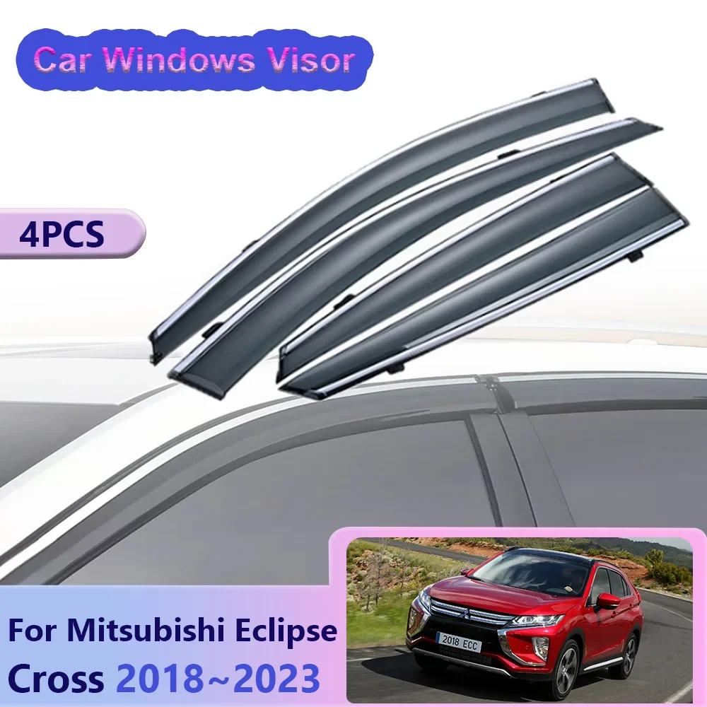 

Car Window Visor for Mitsubishi Eclipse Cross GK GL YA 2018~2023 Vent Smoke Sun Rain Guard Deflector Covers Exterior Accessories