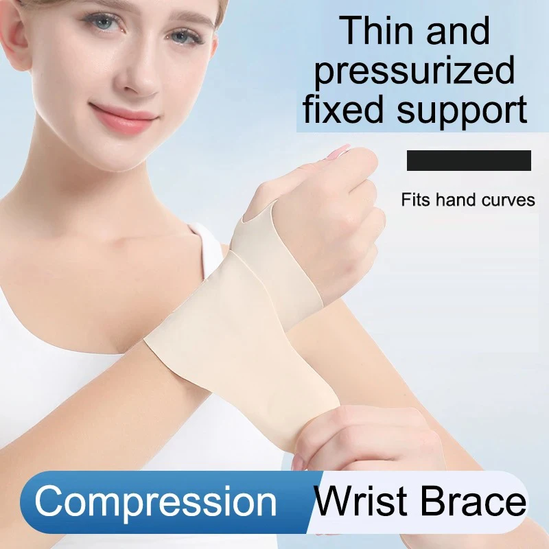 1Pc Elastic Wrist Support Wristband Wrist sleeve Brace Compression Thin Badminton tennis Thumb Support Brace Gloves Palm Protector
