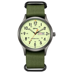 Timeless Explorer Field Watch with Easy - Read Dial and Fabric Strap (Full Luminous)