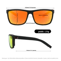 1/2 pièces lunettes de soleil de conduite polarisées hommes lunettes de soleil femmes UV400 carré rétro lunettes de soleil lunettes de Sport en plein air lunettes de pêche 5