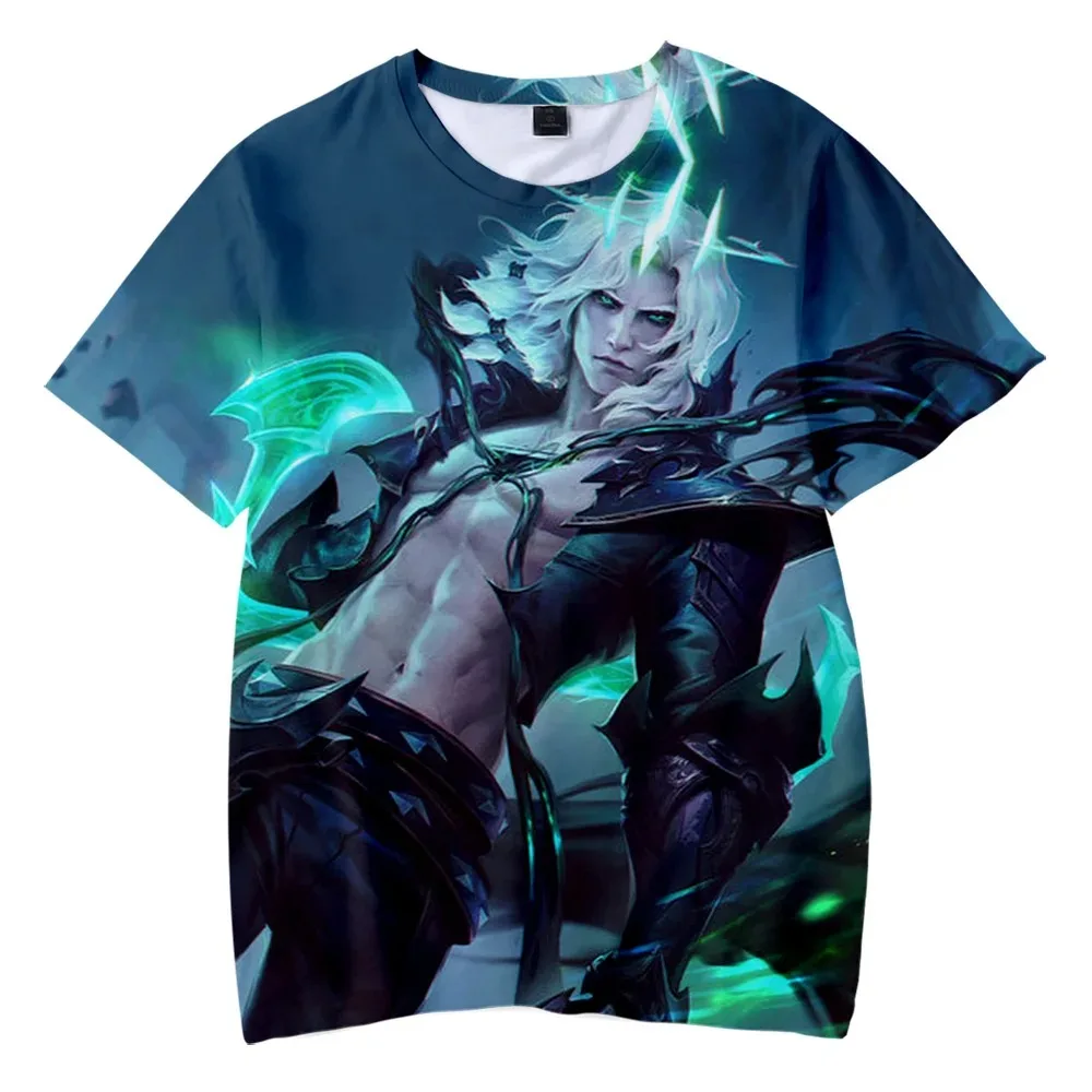 Arruinada rei tshirt unissex o-pescoço feminino camisa masculina verão manga curta harajuku streetwear lol jogo 3d kawaii 2024
