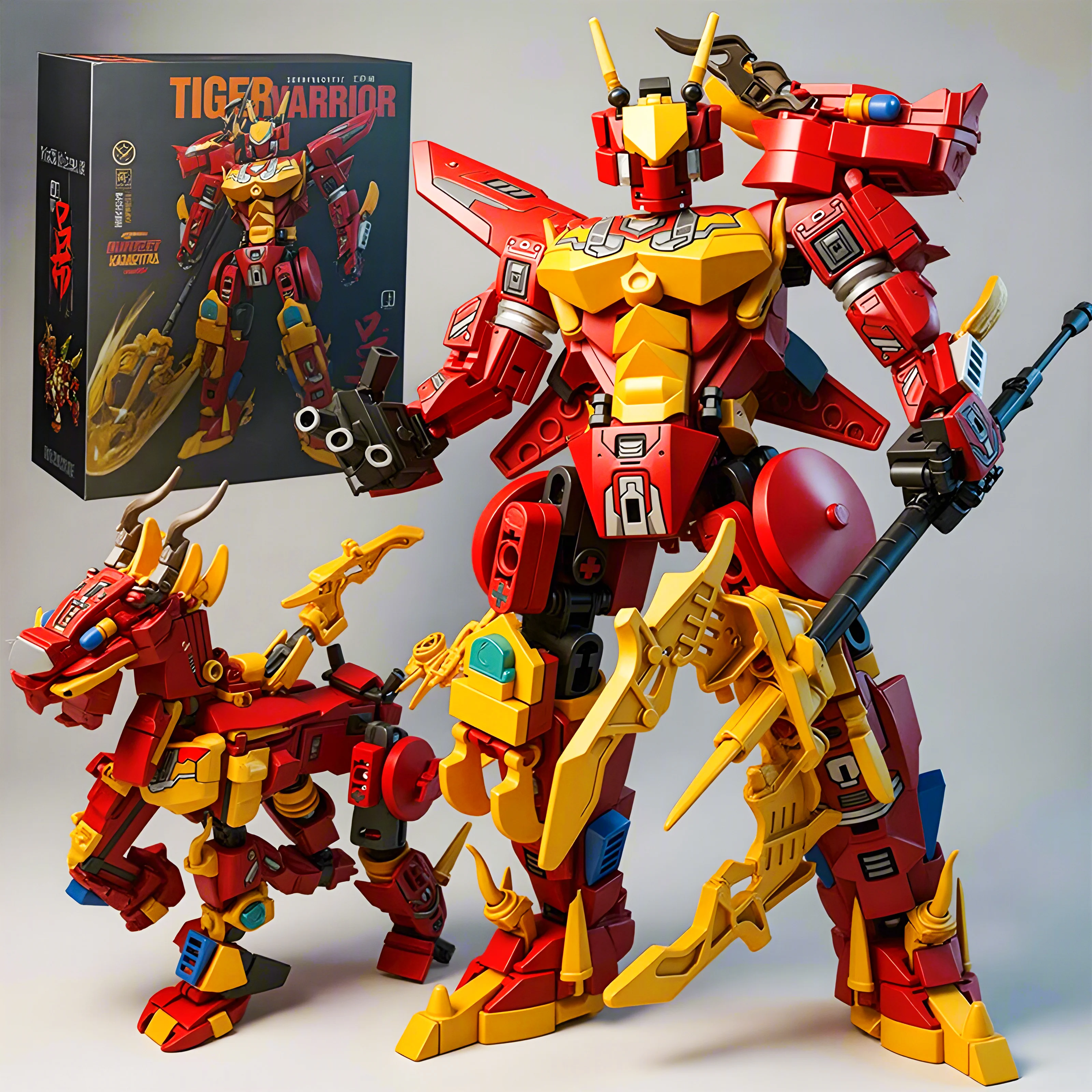 Superhero Mecha 2 in 1 Transforming Robot Building Blocks Kirin Animal Bricks DI