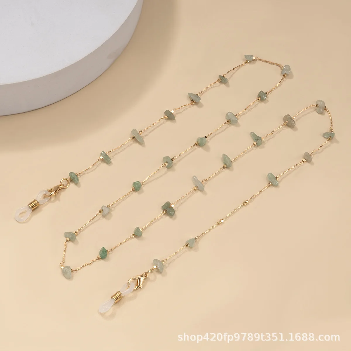 Catena Per Occhiali Da Donna Con Cristalli - Regolabile, Per Occhiali Da Sole O Da Lettura