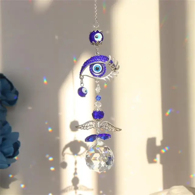 Ochi de demon - decorațiune din cristal pentru casă sau mașină. Captator de energie. 5