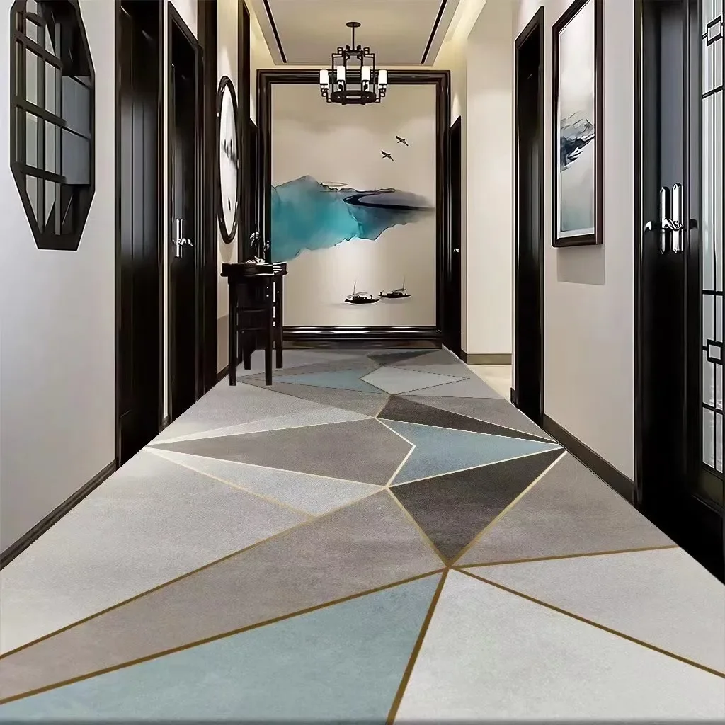 

Nordic Long Hallway Runner Hallway Decor Corridor Carpet Washable Entrance Door Mat HOTEL Home Decoration Luxury Passageway Rug
