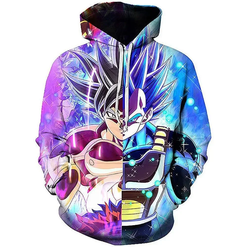 Dragon Ball Anime Print Hoodie Boys Fashion Hooded Clothes Children Cartoon Top For 4 6 8 10 Years Kids Birthday Wear
