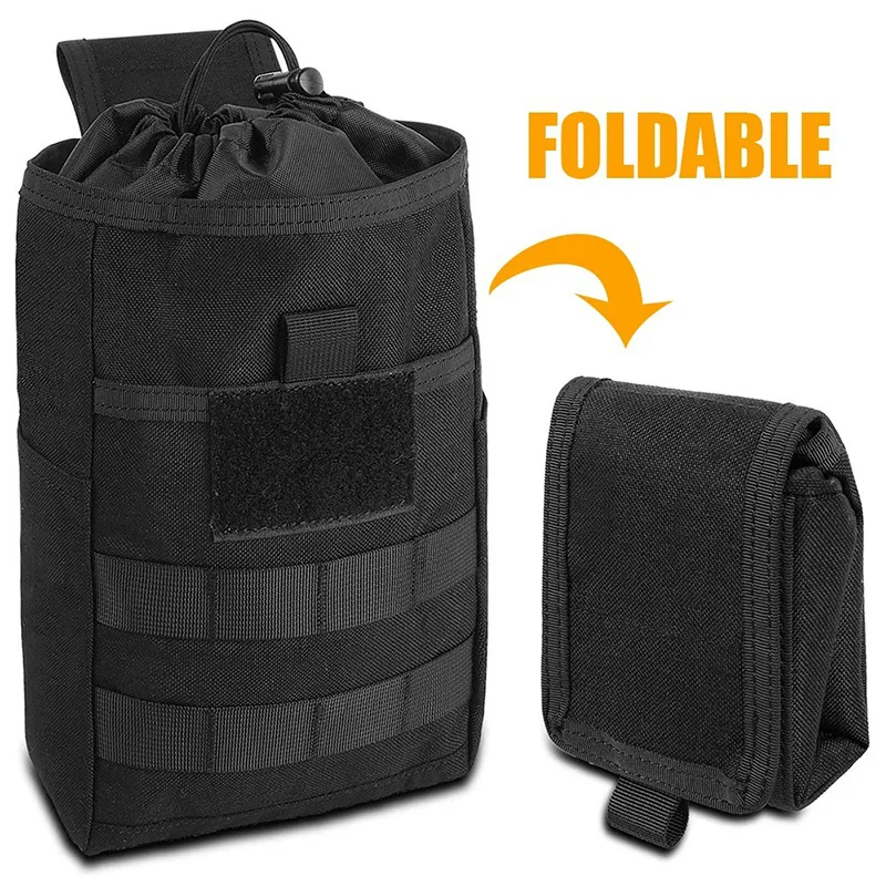 

Foldable Molle System AR15 Tactical Molle Dump Magazine Pouch Hunting Recovery Bag EDC Drop Pouch Military Airsoft Accessories