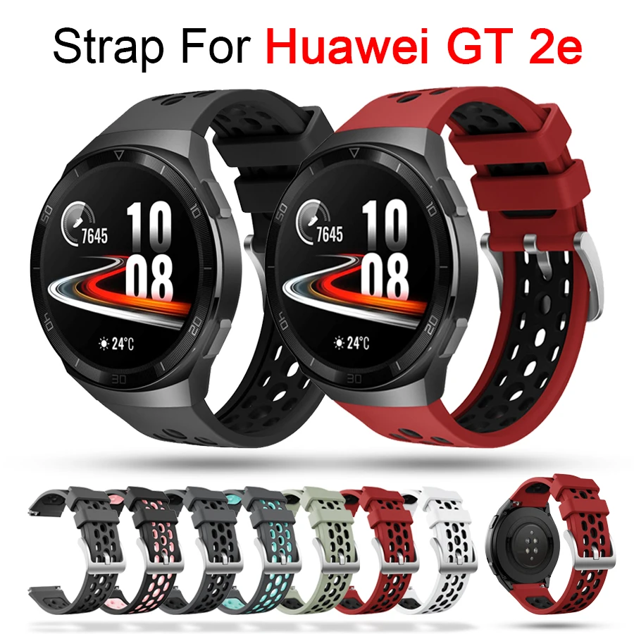 „Huawei GT 2E“ Oficiali originali išmaniojo laikrodžio juosta 22 mm laikrodžio dirželis, skirtas „huawei gt2e gt2 e“ apyrankei, keičiama apyrankė „Correa“_voghion.com