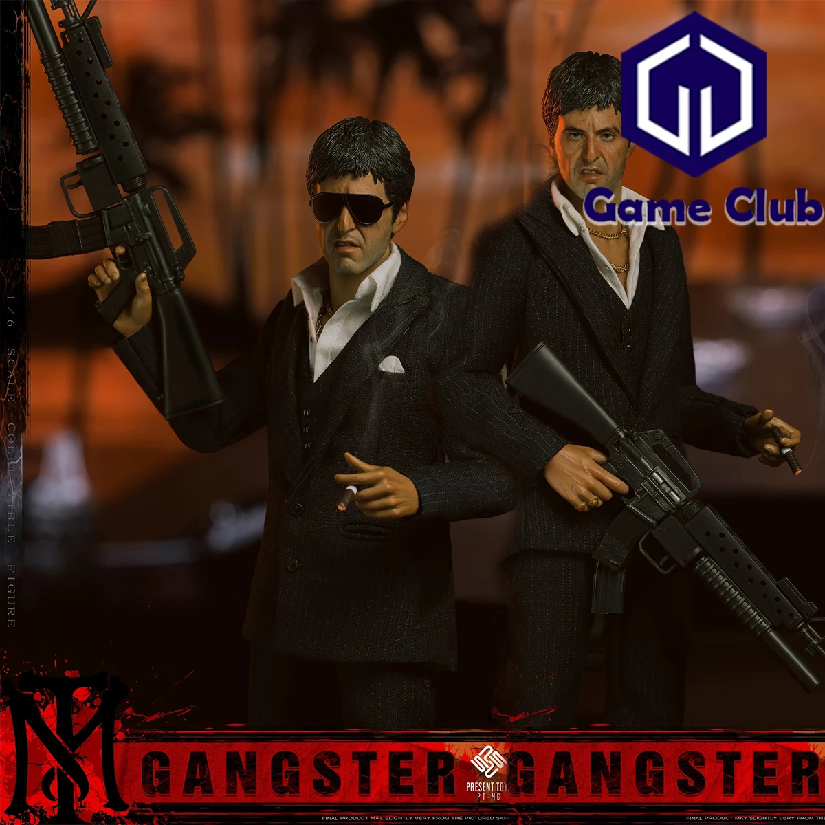 

Original Present Toys 1/6 Gangster Movie Scarface Villain Tony Model Full Set 12" PT-sp46 Al Pacino Action Figure Moveable Dolls
