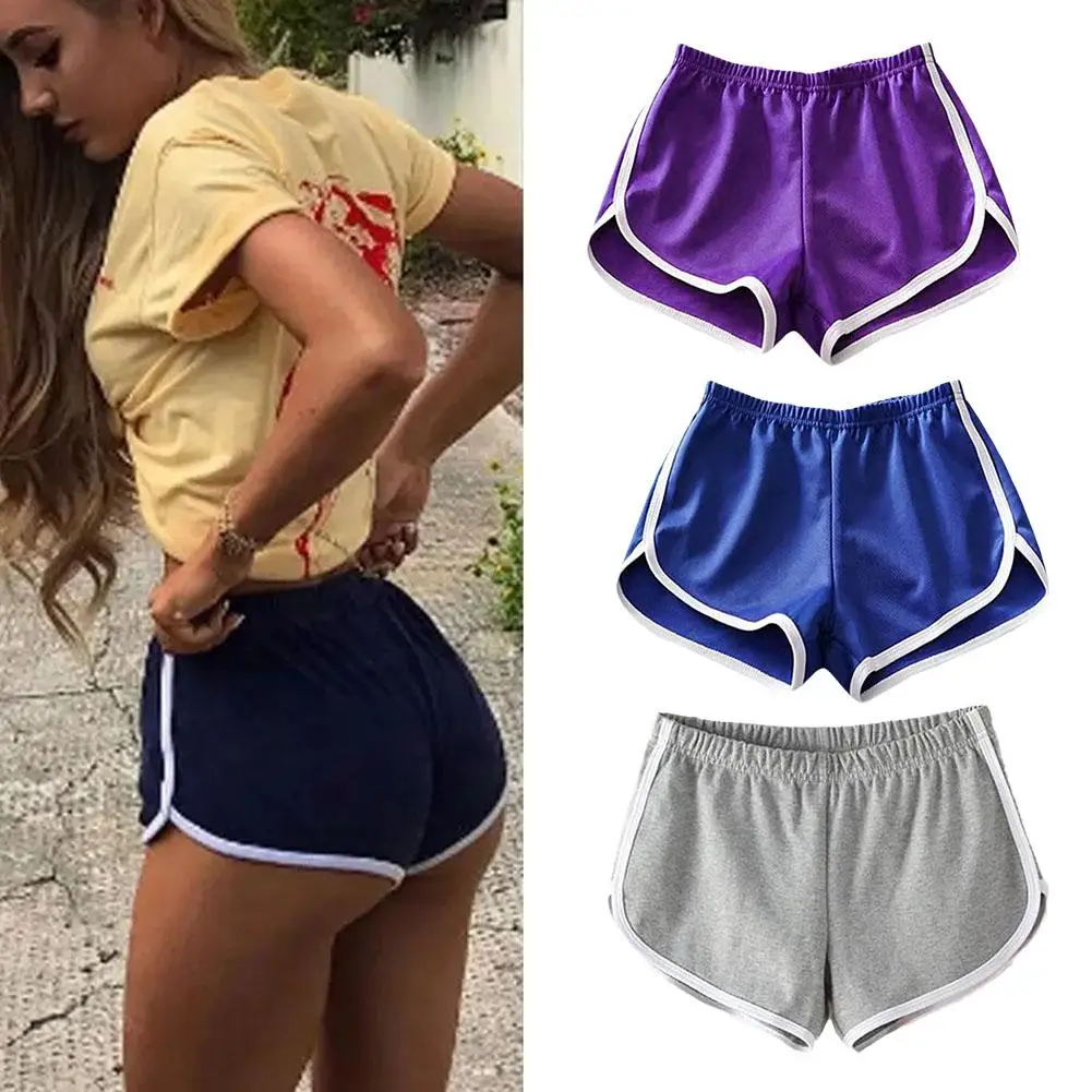 

1 Pcs Sports Shorts Women's Polyester Home Casual Solid Beach Fashionable Shorts Candy Color Hot Pants Yoga Pants Color Spo V1N7