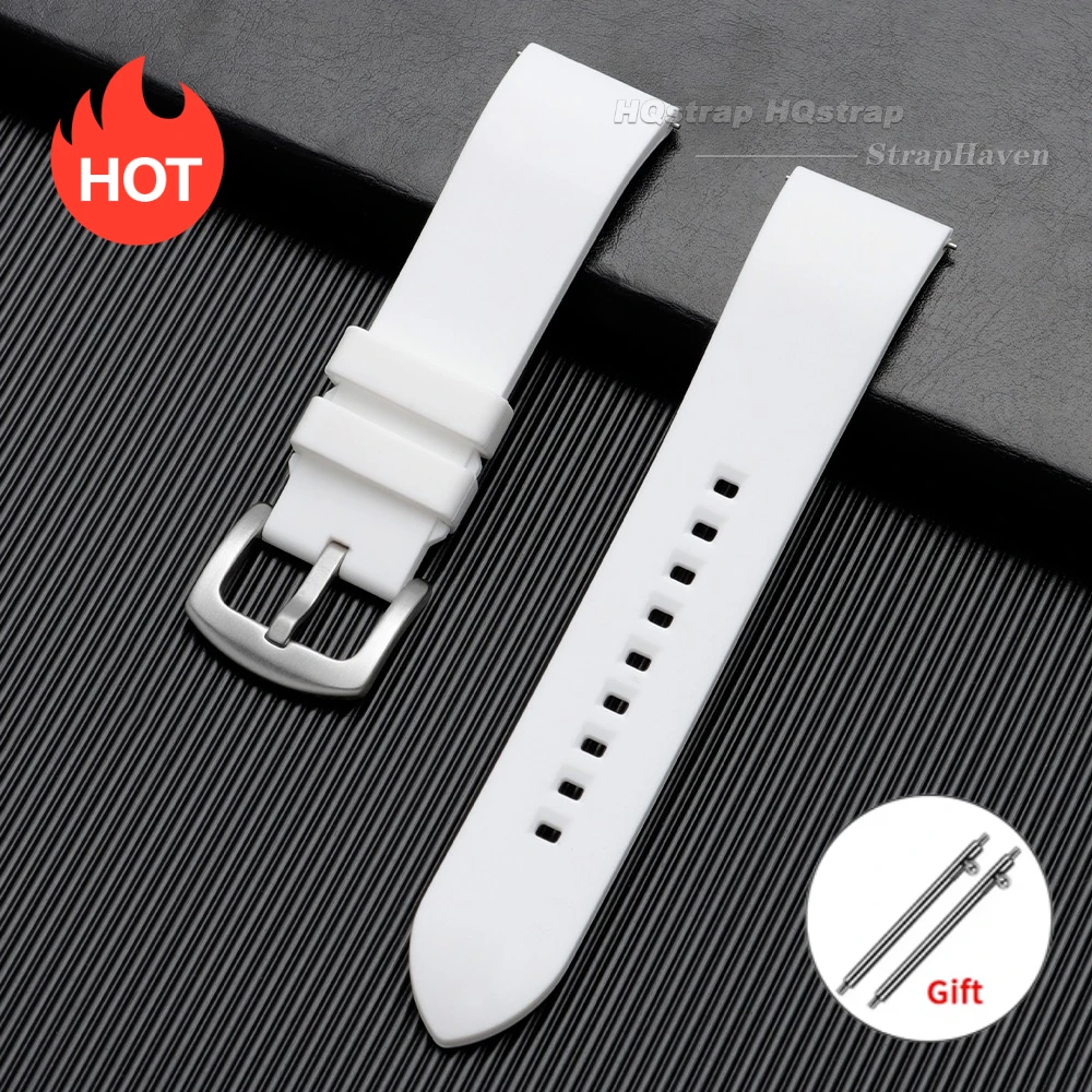 Versatile Waterproof Silicone Watch Strap - Quick Release, Soft, Unisex