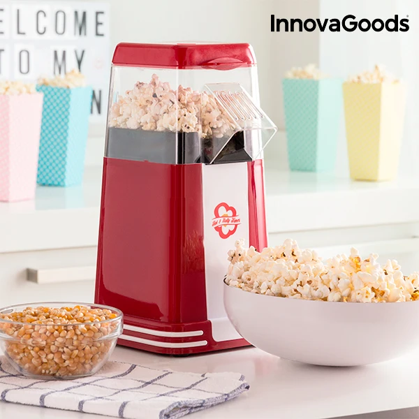 InnovaGoods машина для приготовления попкорна горячим воздухом 1200 Вт красная | Бытовая