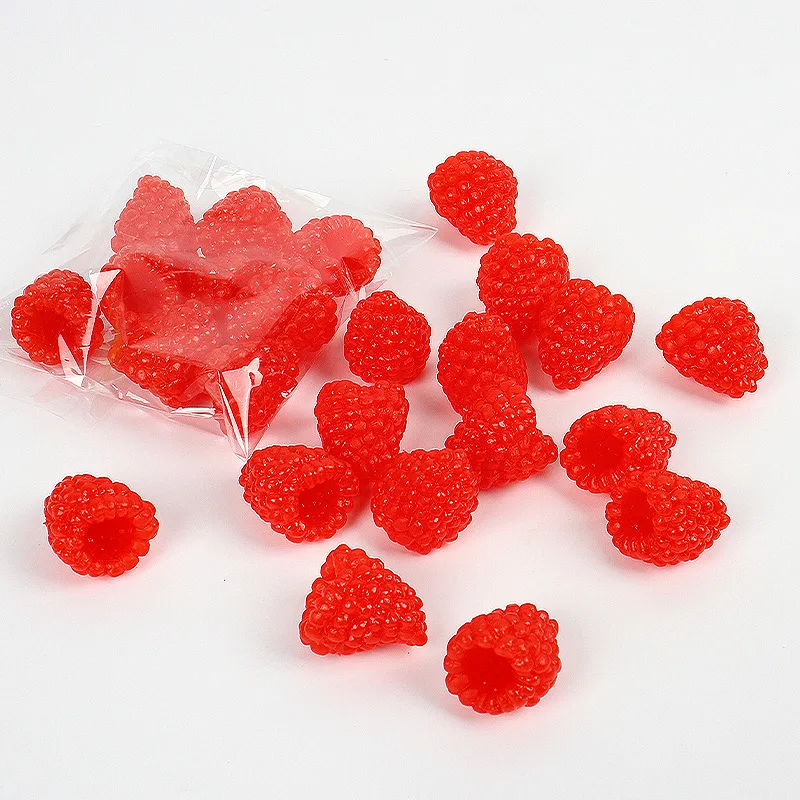 10Pcs Artificial Raspberry Fruit Bilberry Cabinet Home Display Decoration Early Education Photography Props Fake Simulation artificial fruits and vegetables