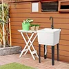 Commercial Freestanding Utility Sink Laundry Tub Drain And Faucet For Garage 1