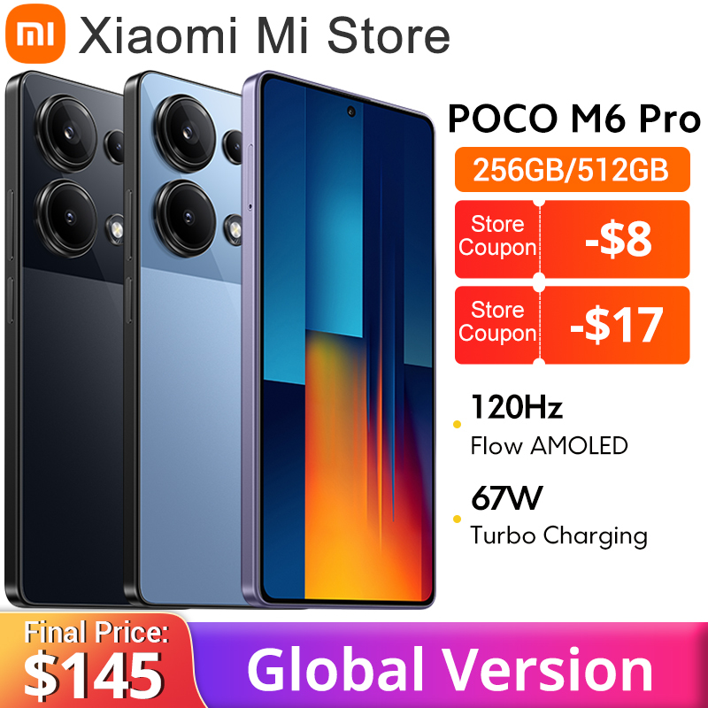  POCO M6 Pro Global Version Helio G99 Ultra 120Hz Flow AMOLED 64MP Triple Camera with OIS 67W turbo charging 