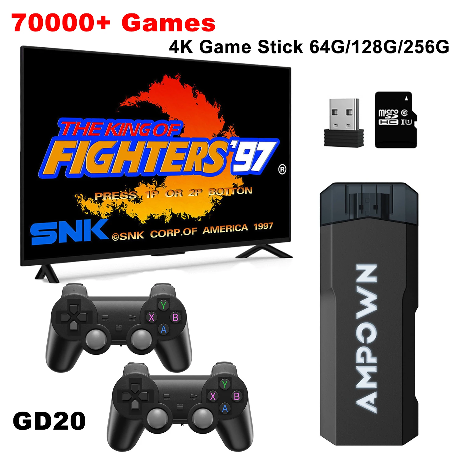 Upgraded GD20 game console Home Game Console 2.4G Wireless Retro HDMI TV Game console Home Nostalgia FC Sell Like Hot Cakes