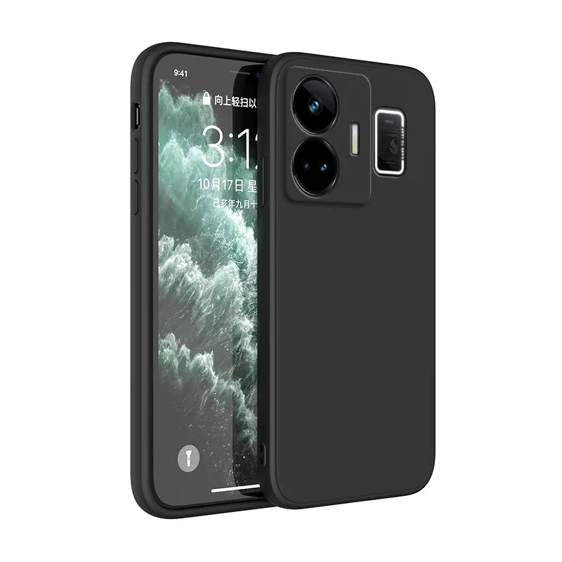 Luxury Soft Square Liquid Silicone Phone Case with Camera Protection