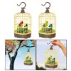 Parrot Cage  Activated  Movements Decor Singing Chirp Parakeet  Swing Toy Singing Bird for Home Desktop baby Children 1