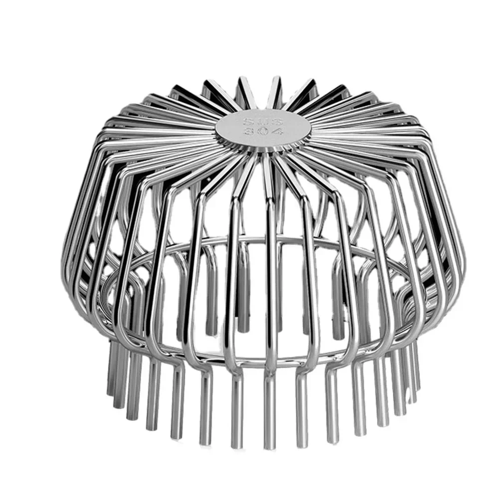 Gutter Guard Strainer 304 Stainless Steel Gutter Balloon Mesh Fittings Roof Drain Pipe Drain Filter For Leaves Debris