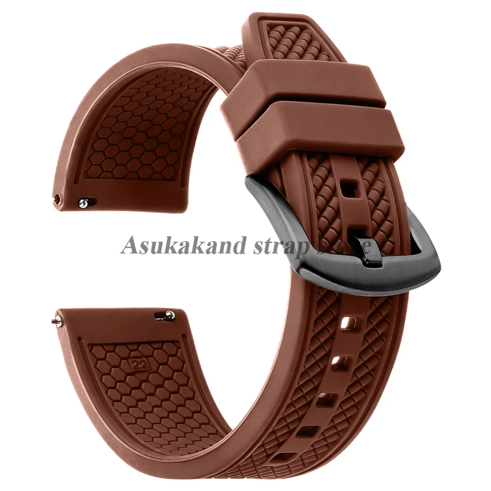 Premium Silicone Sports Watch Band – Waterproof & Soft Diving Bracelet Accessory
