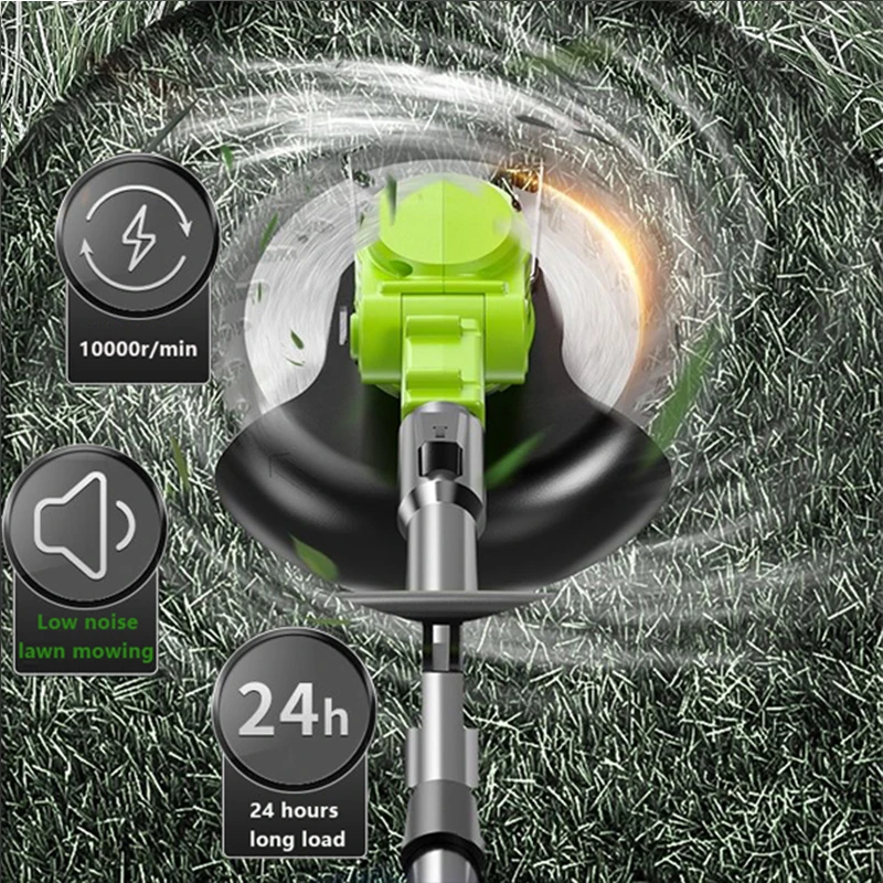 Cordless Electric Lawn Mower 21V Brush Cutter String Trimmer Foldable Grass Trimmer Electric Weed Eater 5