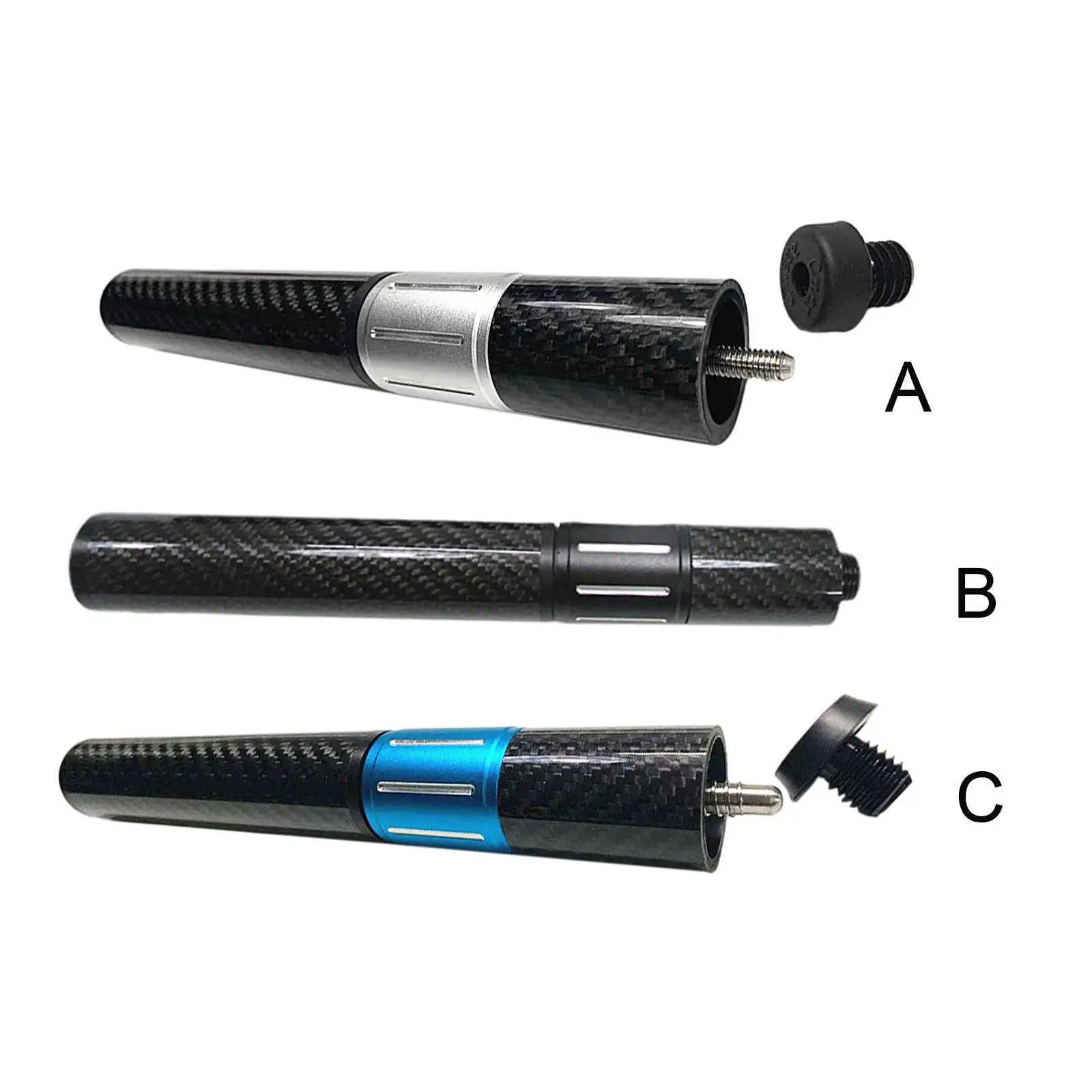 High Cue Butt End Extender Telescopic Carbon Weight Multifunction