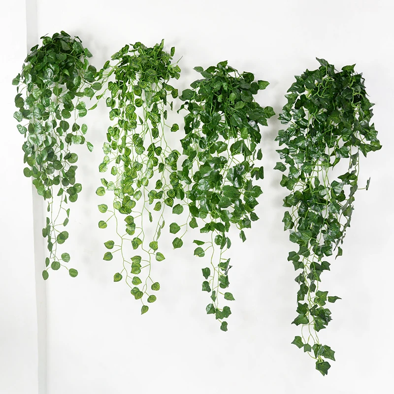 1pc 90cm Artificial Ivy Plants Vine Green Dill Leaf Wall Hanging Leaves