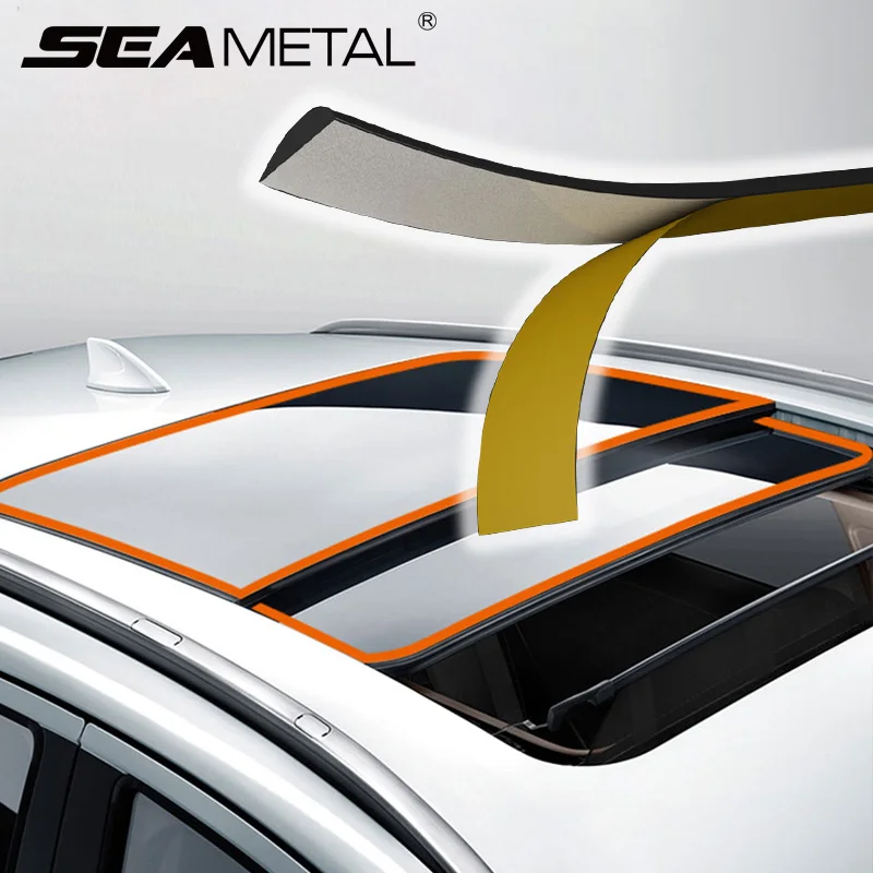 Car Ceiling Seal Strip Waterproof Roof Rubber Weather Universal 15mm Windshield Stripping Leak-Proof Trim Accessories |